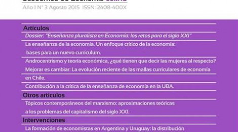[Artículo] La formación de economistas en Argentina y Uruguay / S. Buraschi, F. Ciribeni, N. Dvoskin, J. Fanzini, M. Fernández Massi, G. Olmedo Sosa y V. Viega