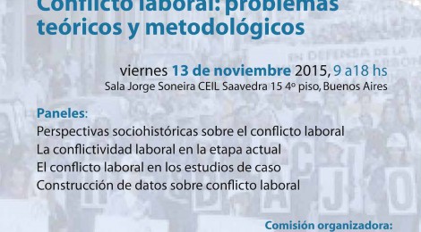 [Segundo taller] Conflicto laboral: problemas teóricos y metodológicos